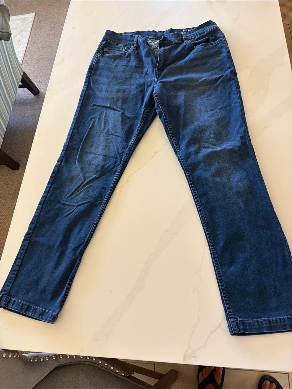 Slim Straight Men's Jeans in Deep Blue